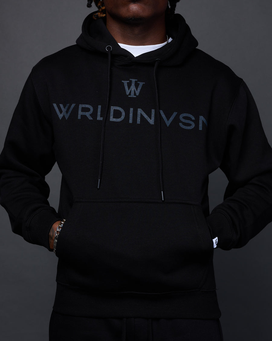 Classic Flare Hoodie (Black/Black)