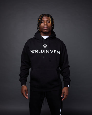 Classic Flare Hoodie (Black/White)