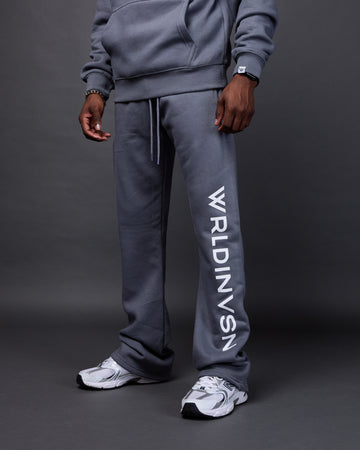 Classic Flare Pants (Dark Grey/White)