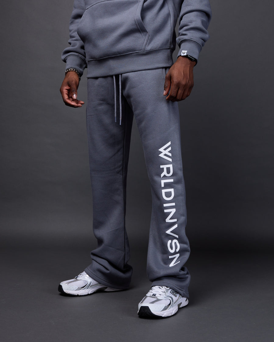 Classic Flare Pants (Dark Grey/White)
