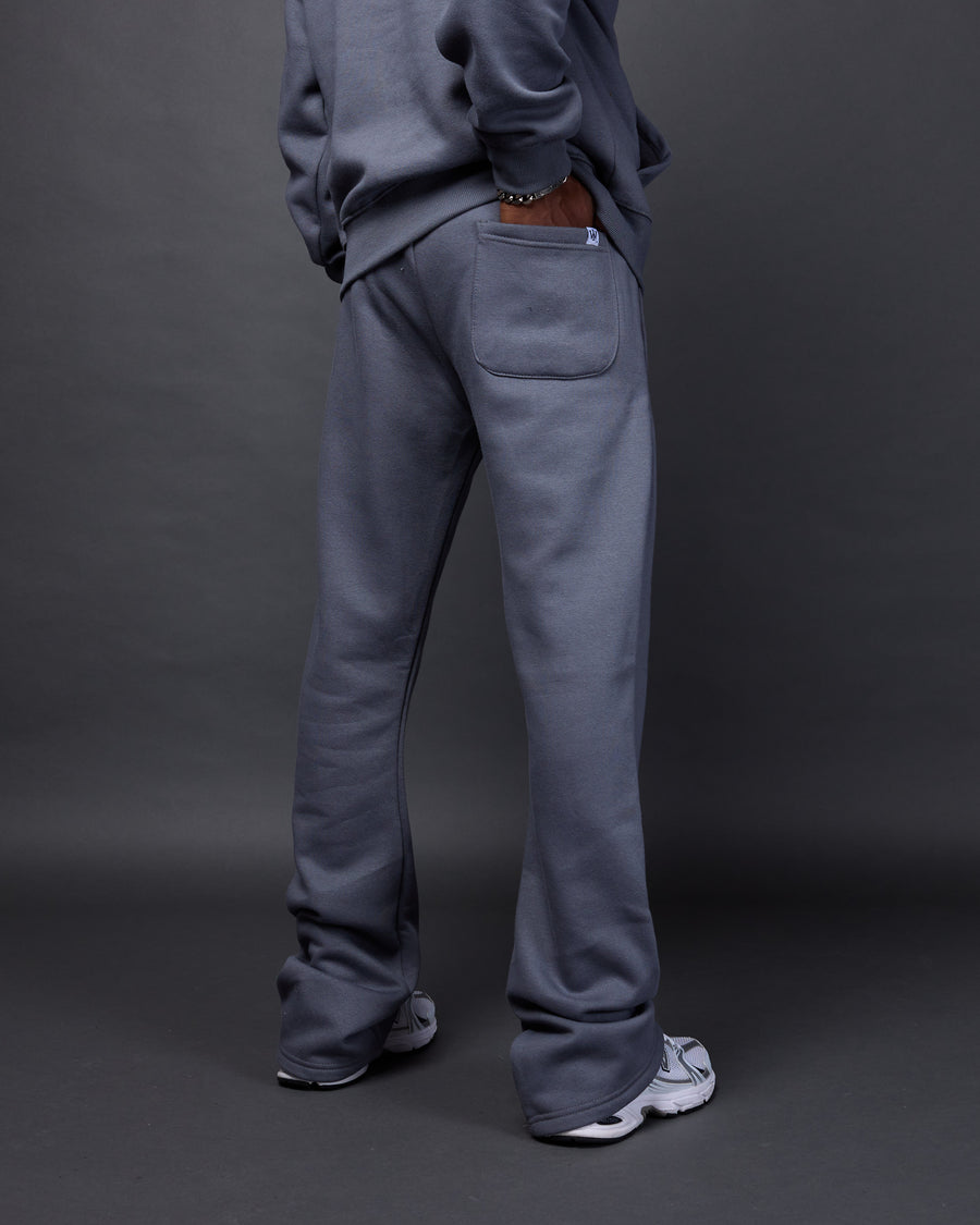 Classic Flare Pants (Dark Grey/White)