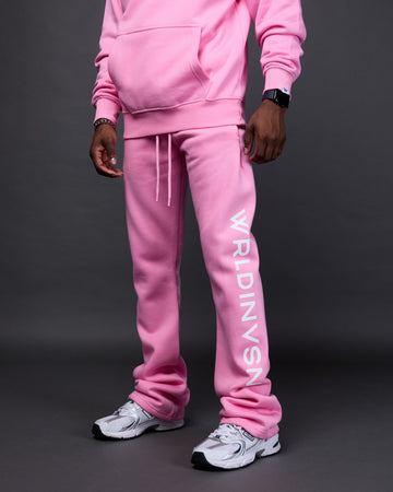 Classic Flare Pants (Pink/White)