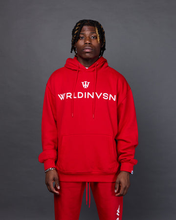 Classic Flare Hoodie (Red/White)