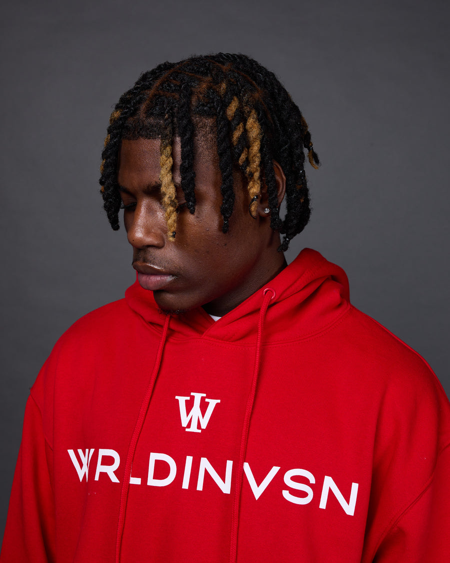 Classic Flare Hoodie (Red/White)