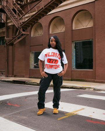 “777 International” Tee (White/Red)