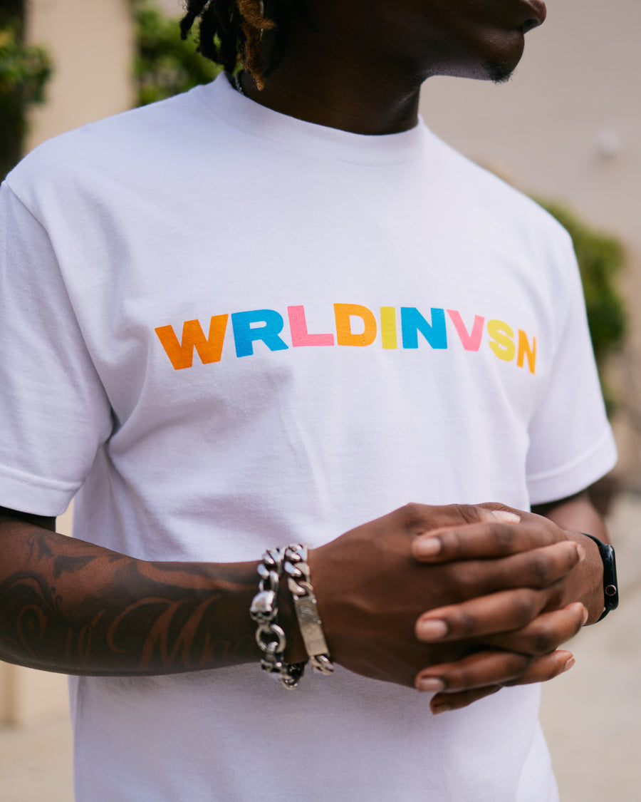 “I Wish You Believed” Tee (Pixelate White/Multicolor)