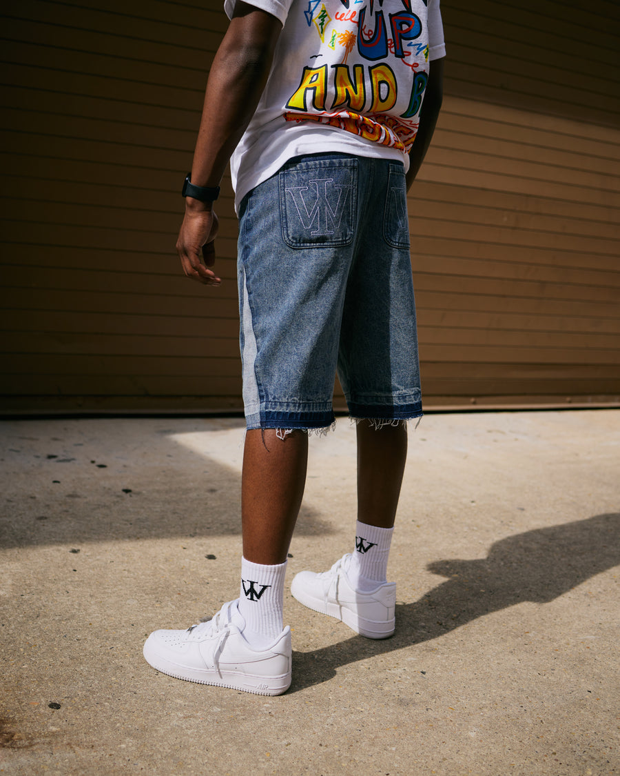 WI “Couldn’t See” Denim Jorts (Blue)