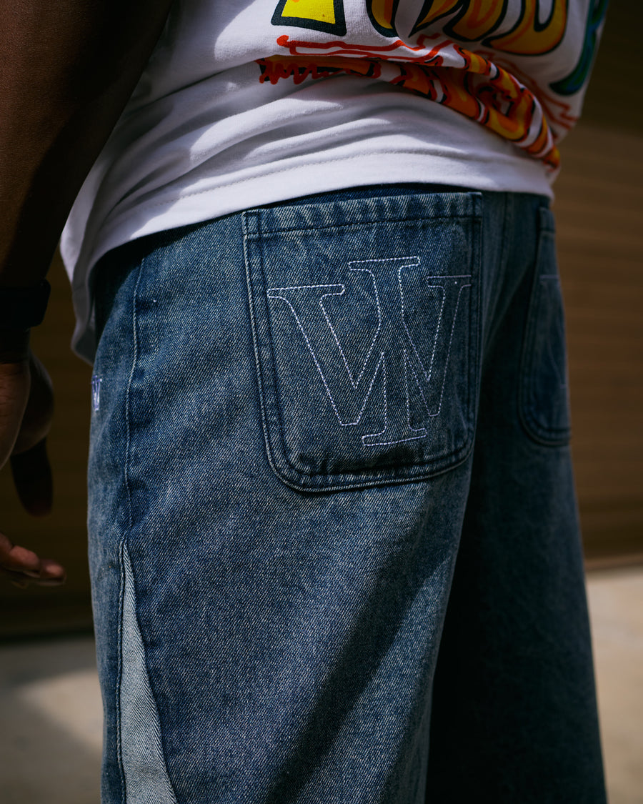 WI “Couldn’t See” Denim Jorts (Blue)