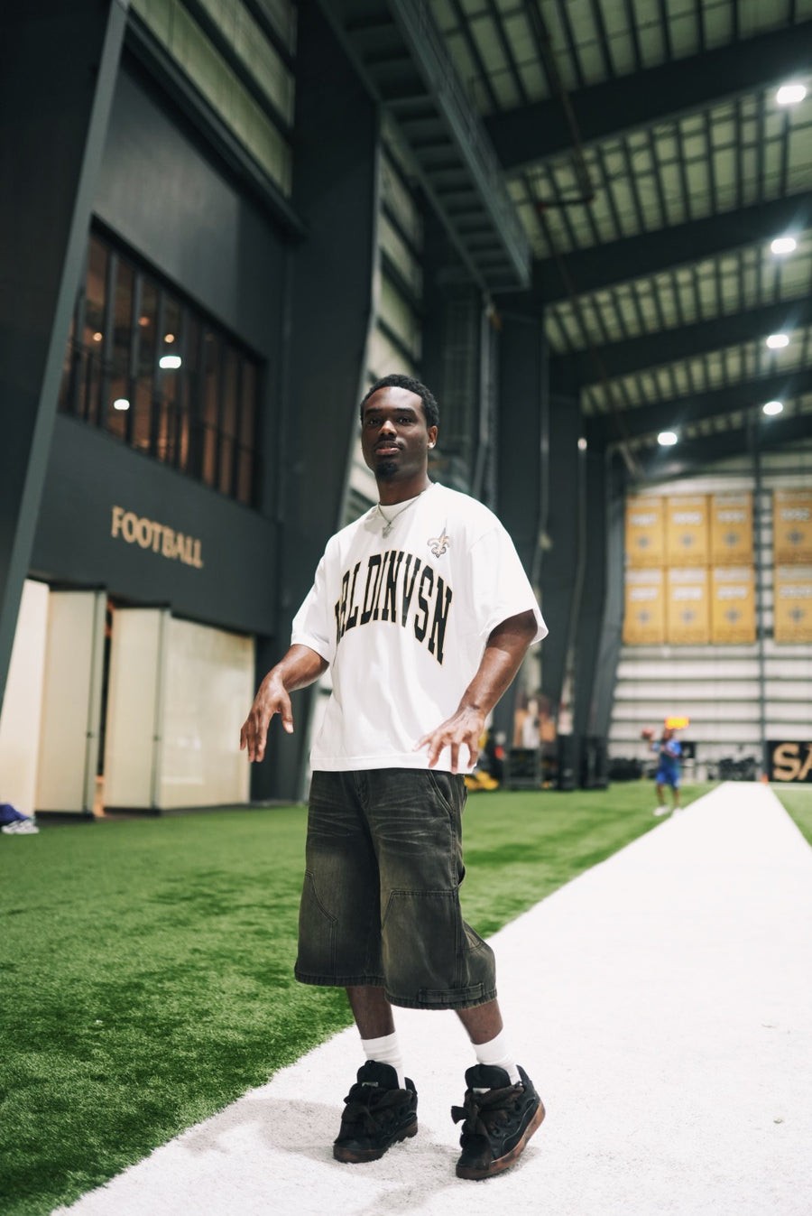 “New Orleans Saints” WRLDINVSN White Tee (Oversized) [BACKORDER]