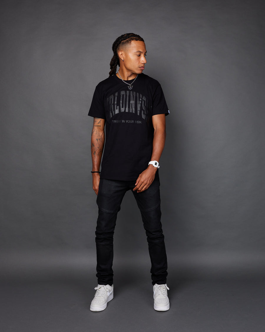 “Big Arch” Tee (Black/Black Puff)
