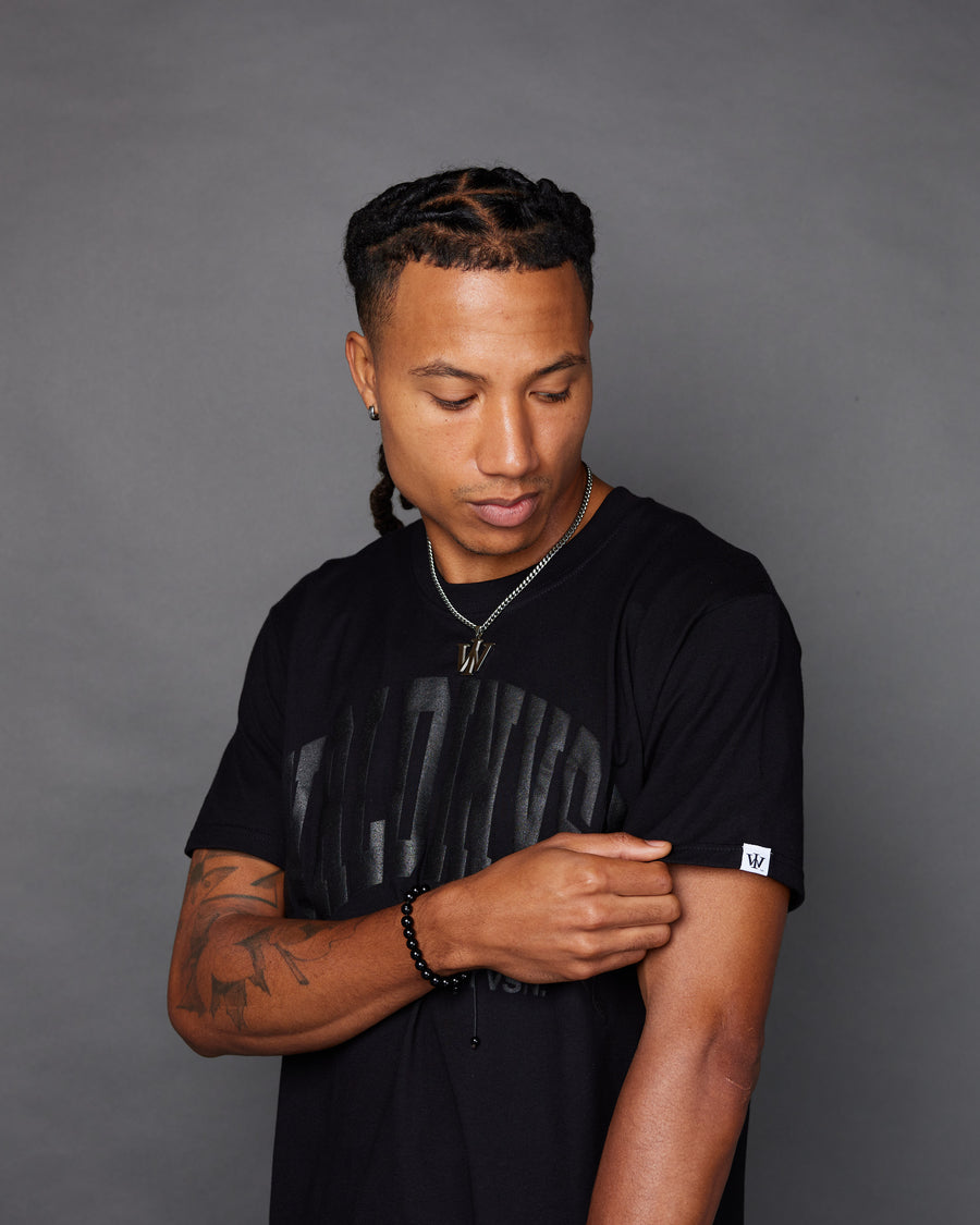 “Big Arch” Tee (Black/Black Puff)
