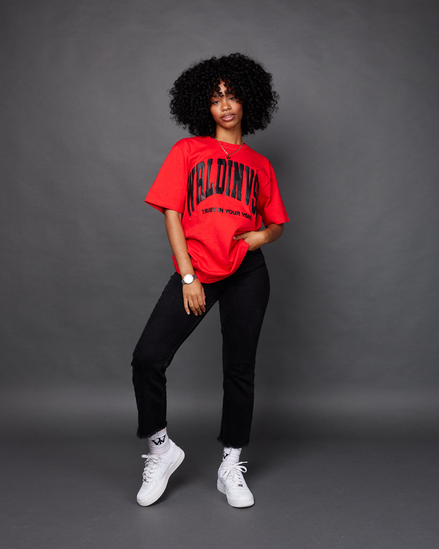 “Big Arch” Tee (Red/Black Puff)