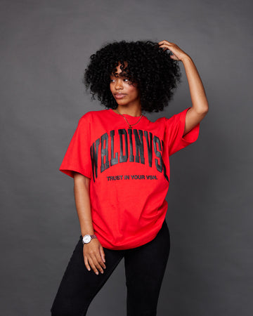“Big Arch” Tee (Red/Black Puff)