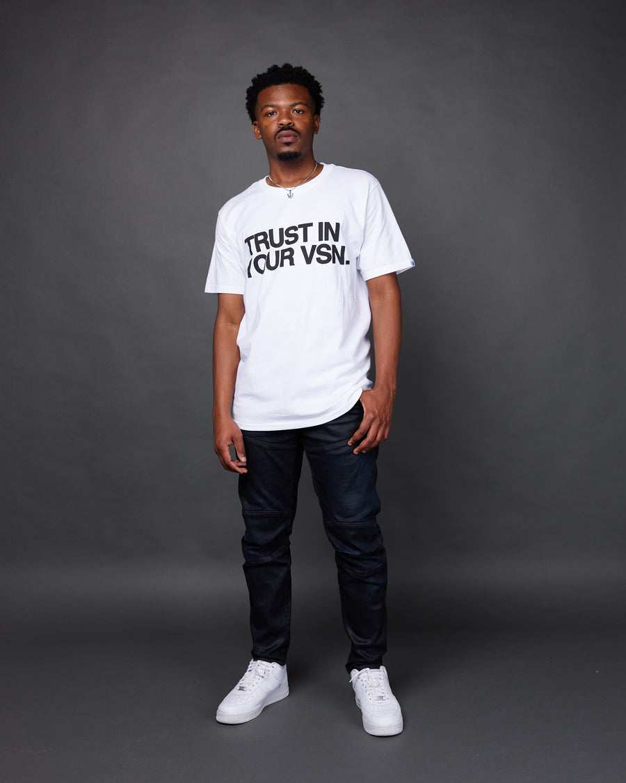 “Trust In Your VSN” Tee (White/Black)