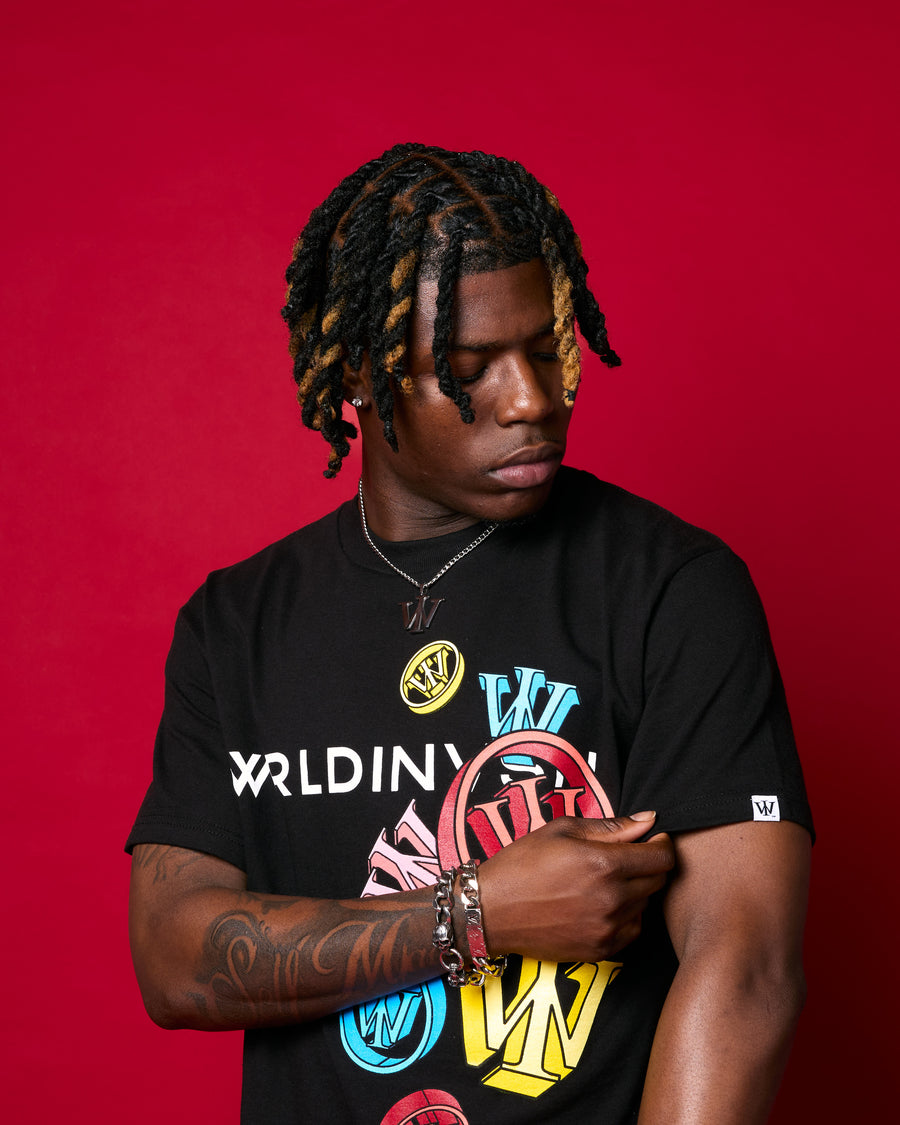 “Falling Pieces” Tee (Black/Multicolor)
