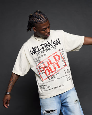“Sold Out” Boxy Tee (Heavyweight & Oversized) [Raw Cut Bottom]