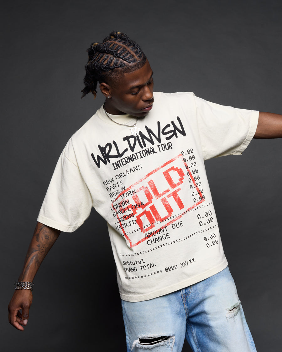 “Sold Out” Boxy Tee (Heavyweight & Oversized) [Raw Cut Bottom]