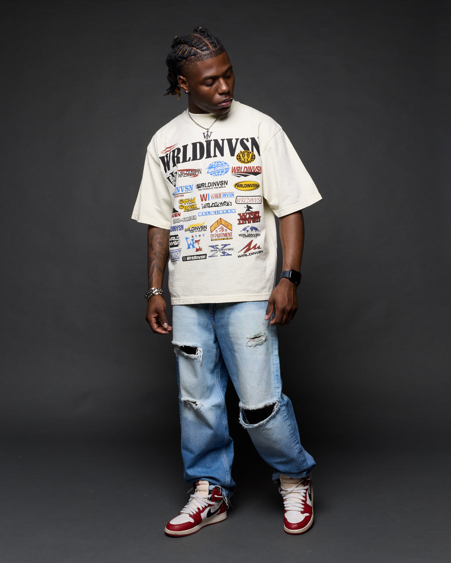 “Multi Logo” Boxy Tee (Heavyweight & Oversized)