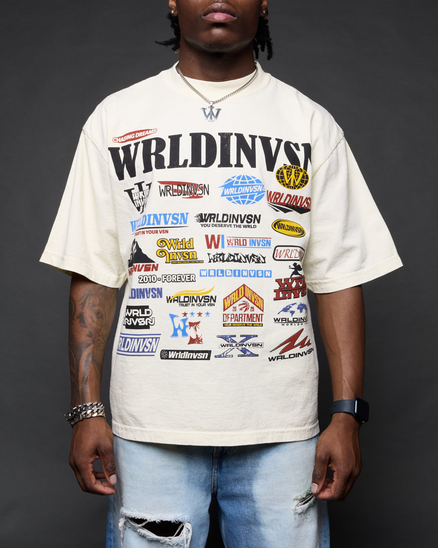 “Multi Logo” Boxy Tee (Heavyweight & Oversized)