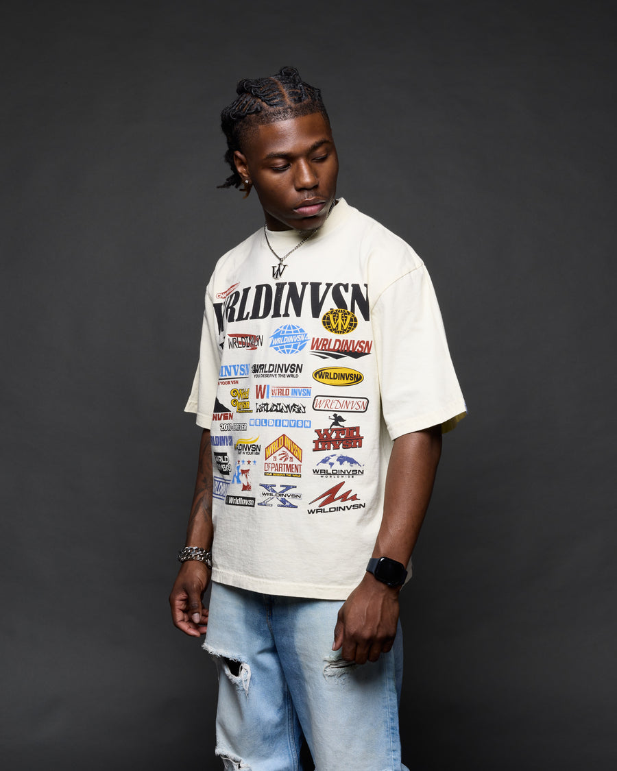 “Multi Logo” Boxy Tee (Heavyweight & Oversized)