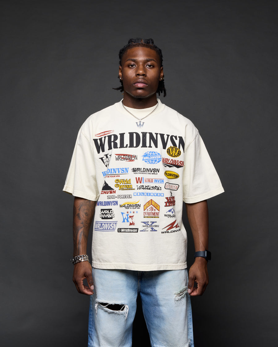 “Multi Logo” Boxy Tee (Heavyweight & Oversized)