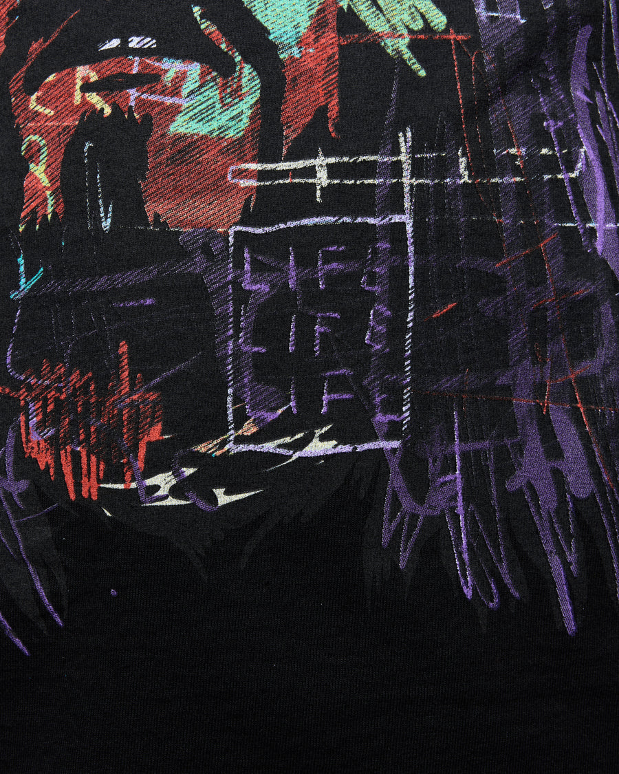 “Abstract Jesus Remixed” Black Boxy Tee (Heavyweight & Oversized)