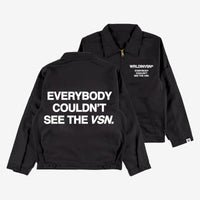 Couldn't See” Work Jacket (Black/White) [Limited] – WRLDINVSN ™