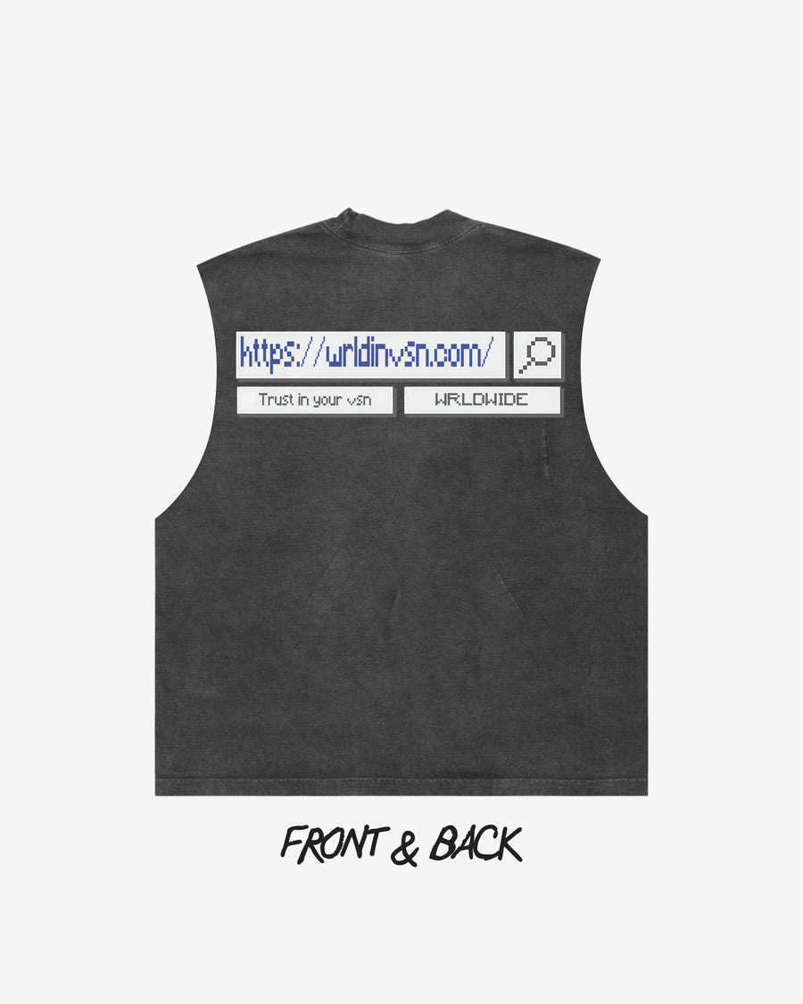 “Retro Browser” Cut Off Tee (Heavyweight & Oversized)