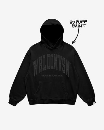 “Big Arch” Hoodie (Black/Black Puff)