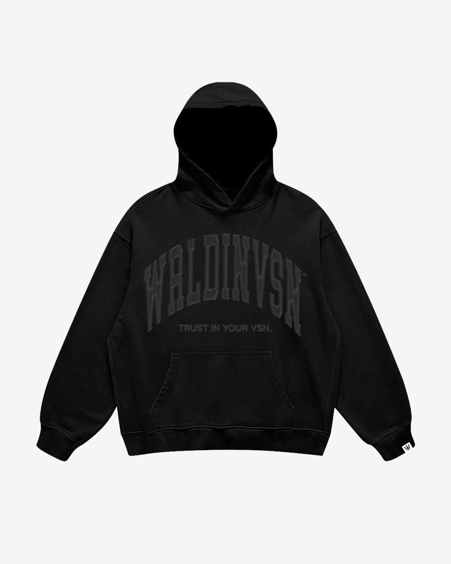 “Big Arch” Hoodie (Black/Black Puff)