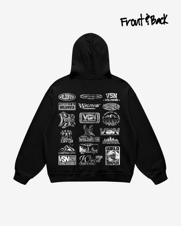“Sponsor” Hoodie (Black/White)