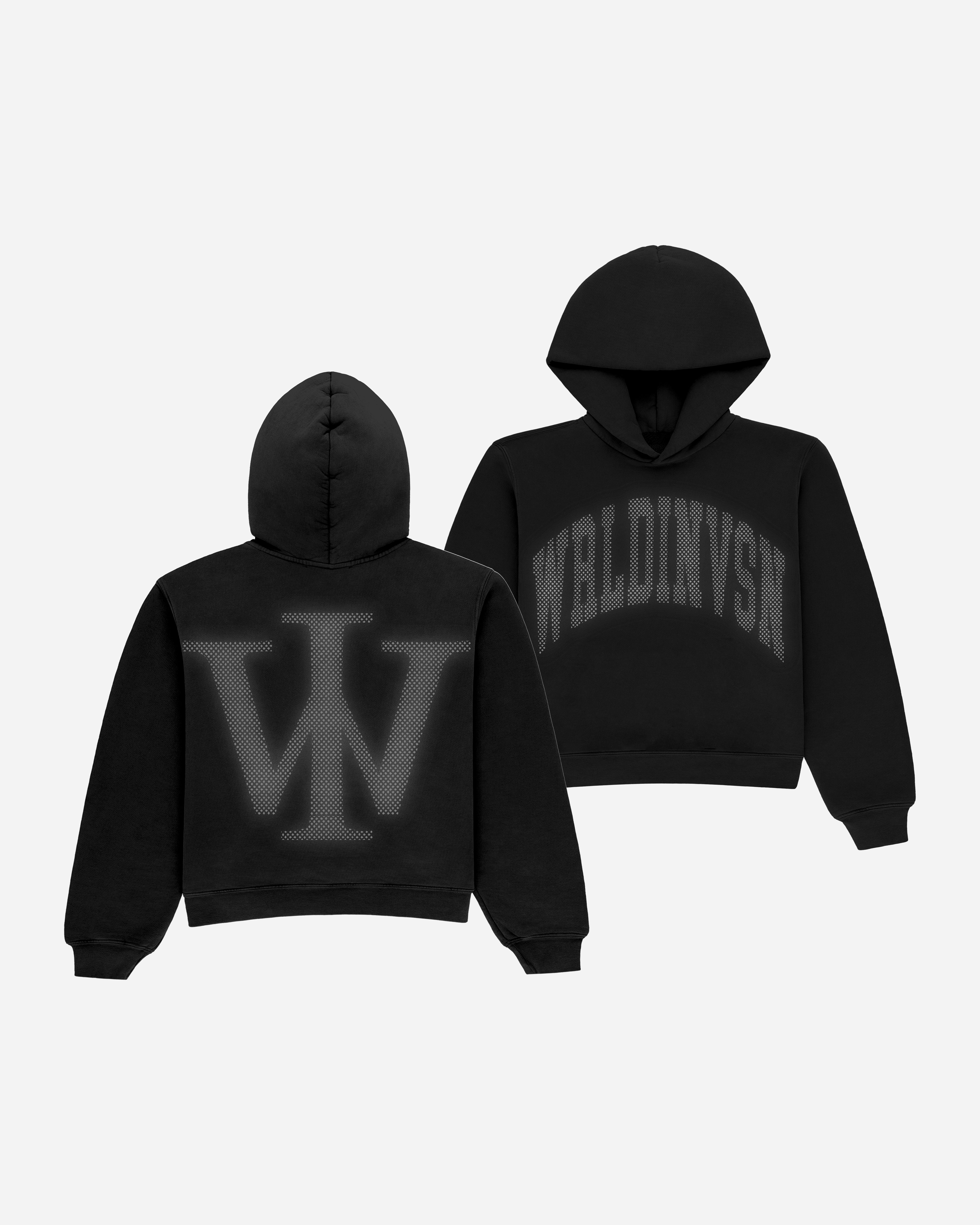 D&G black rhinestone hoodie ブラック DOLCE & GABBANA DG Crystal Embellished Cropped Black Hoodie