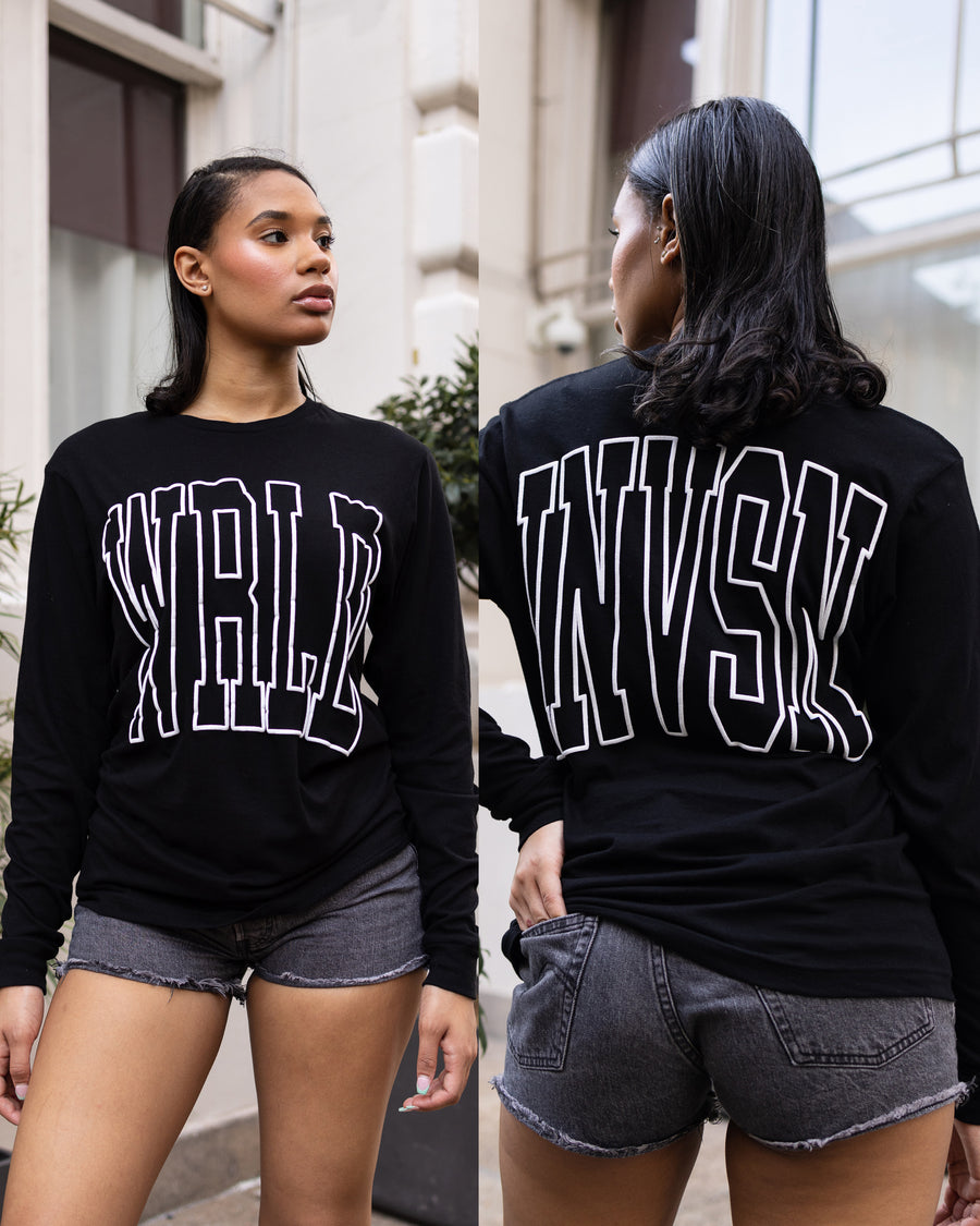 “Front & Back” Long Sleeve (Black/White)