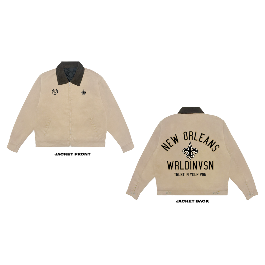 “New Orleans Saints” Utility Jacket (Khaki)