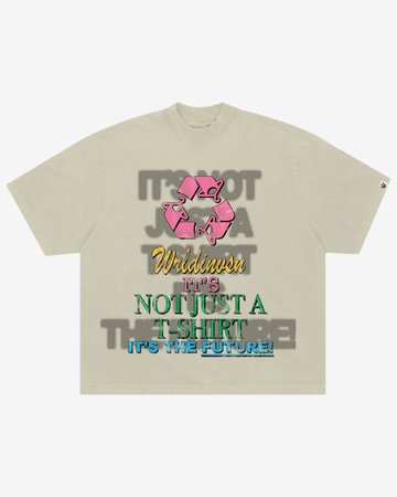 “Not Just A T-Shirt” Cream Boxy Tee (Heavyweight & Oversized)