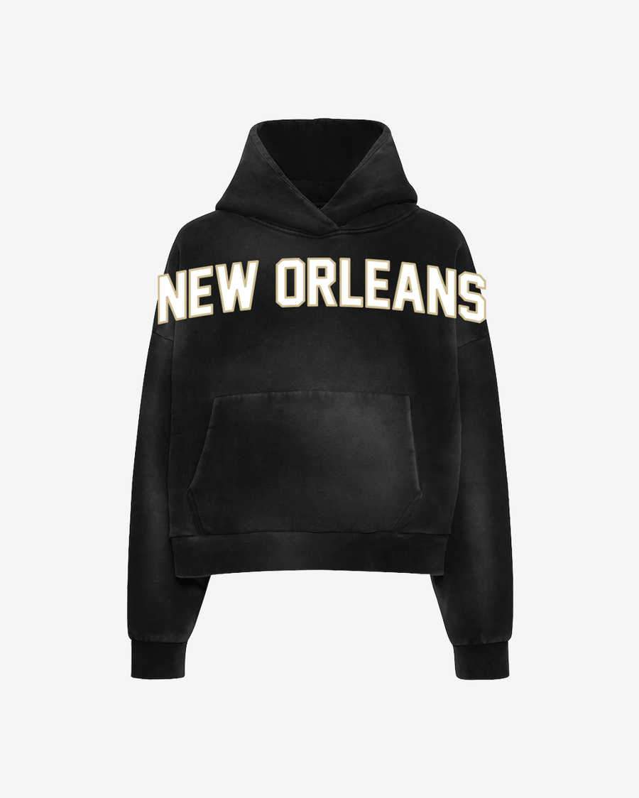 “New Orleans Saints” Oversized Hoodie (Black) [BACKORDER]