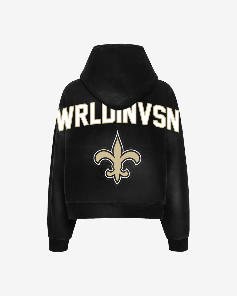 “New Orleans Saints” Oversized Hoodie (Black) [BACKORDER]