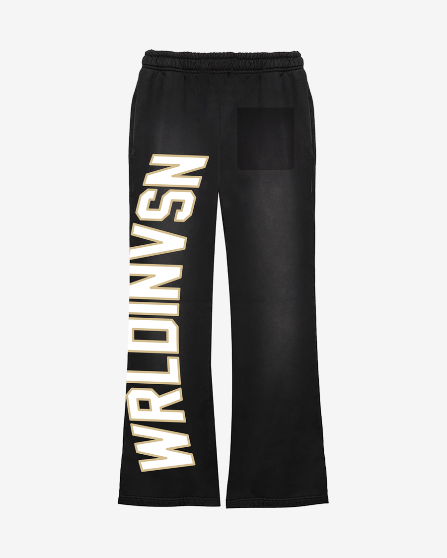 “New Orleans Saints” Flare Pants (Black) [BACKORDER]