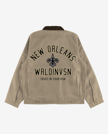 “New Orleans Saints” Utility Jacket (Khaki) [BACKORDER]