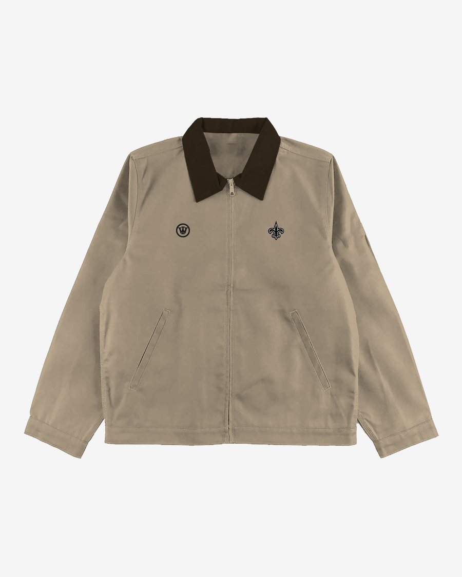 “New Orleans Saints” Utility Jacket (Khaki) [BACKORDER]
