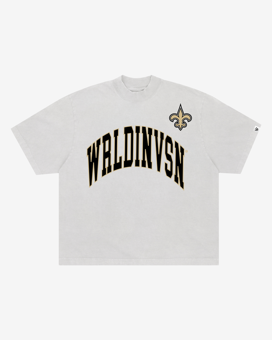 “New Orleans Saints” WRLDINVSN White Tee (Oversized) [BACKORDER]