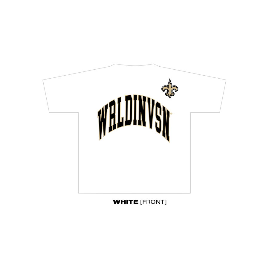 “New Orleans Saints” WRLDINVSN White Tee (Oversized)