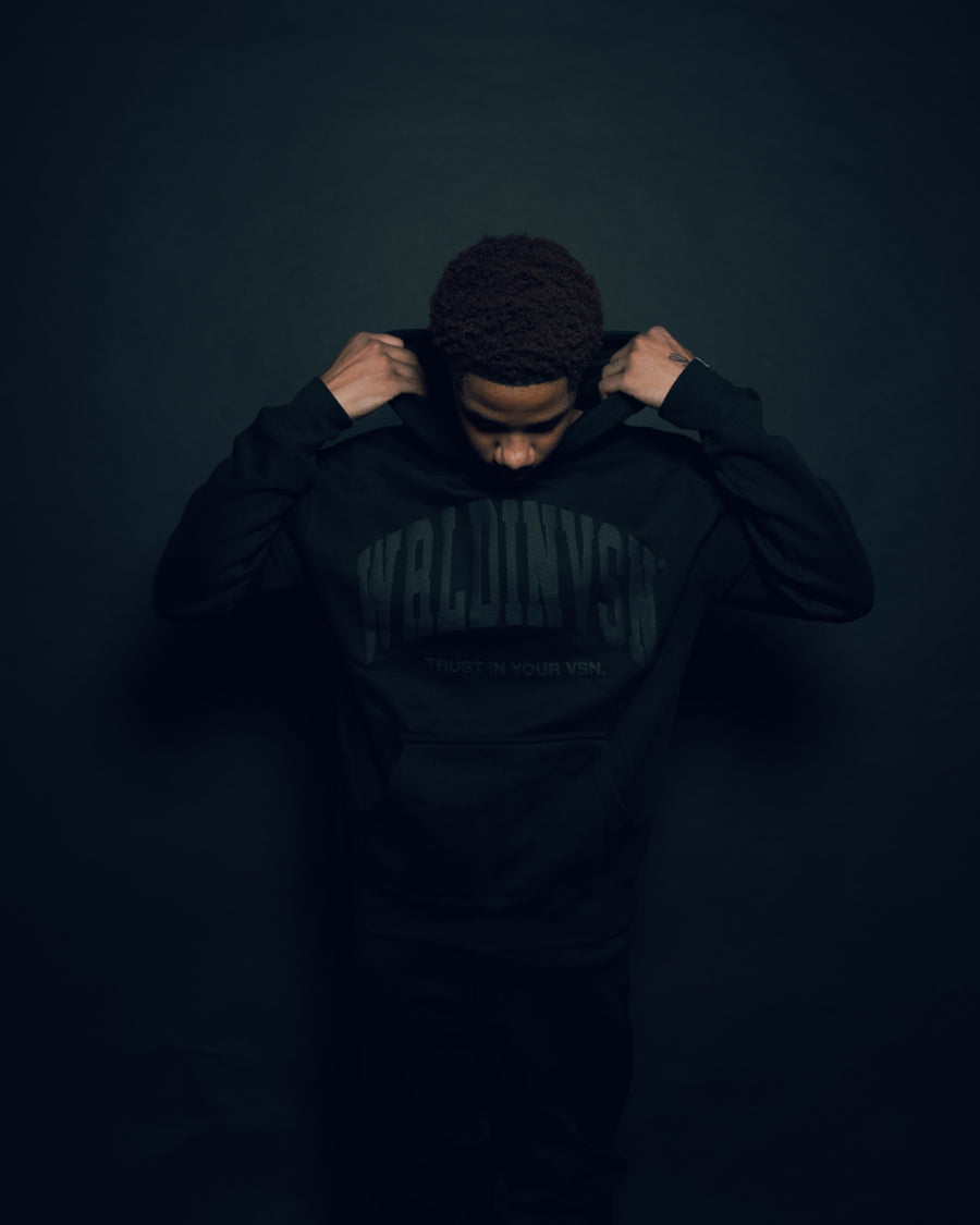 “Big Arch” Hoodie (Black/Black Puff)