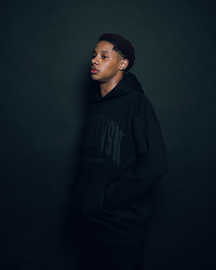 “Big Arch” Hoodie (Black/Black Puff)