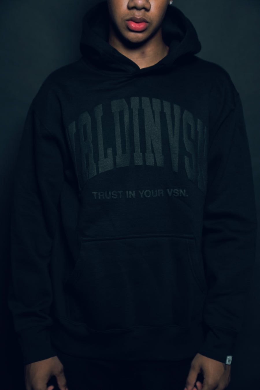“Big Arch” Hoodie (Black/Black Puff)