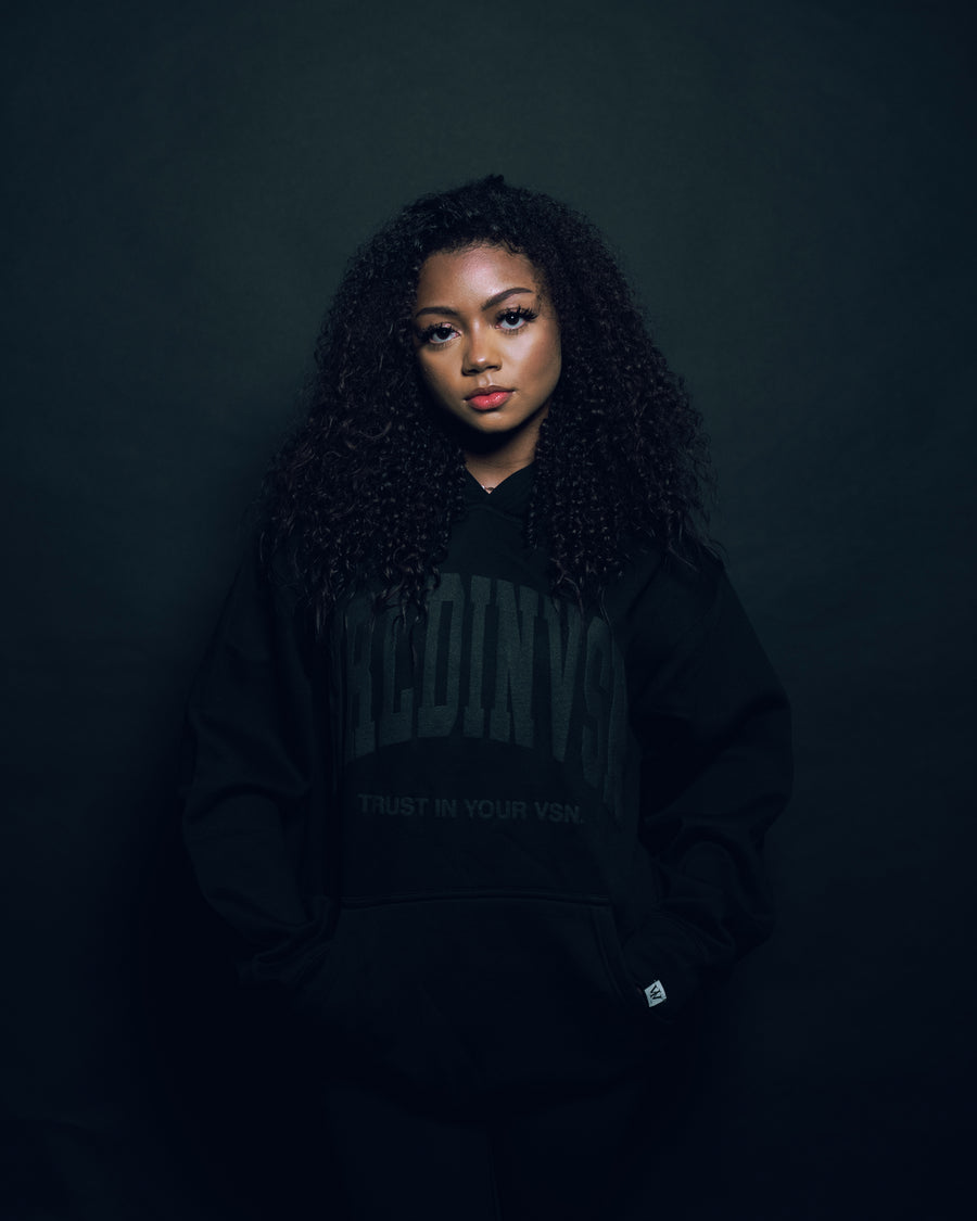 “Big Arch” Hoodie (Black/Black Puff)