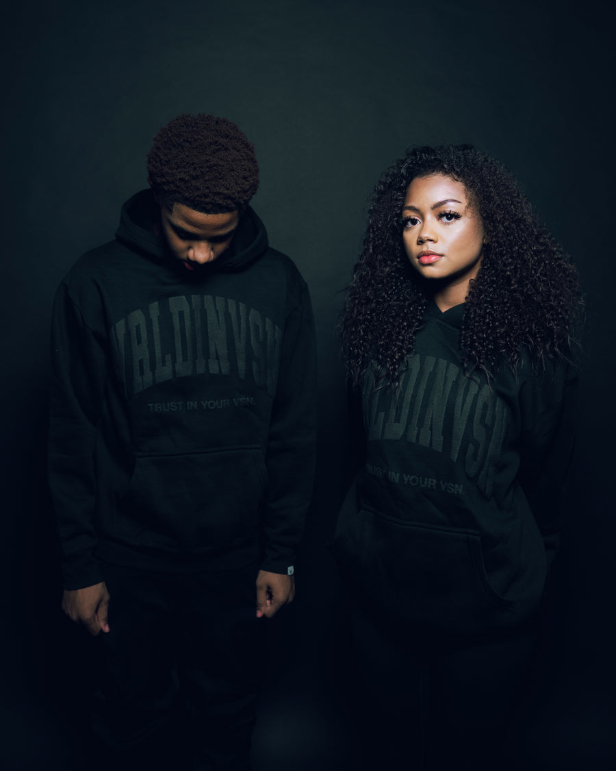 “Big Arch” Hoodie (Black/Black Puff)