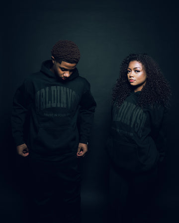 “Big Arch” Hoodie (Black/Black Puff)