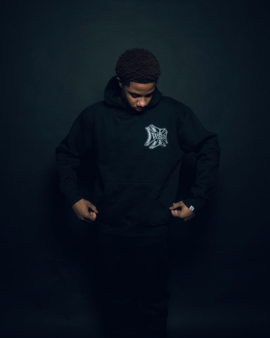 “Sponsor” Hoodie (Black/White)