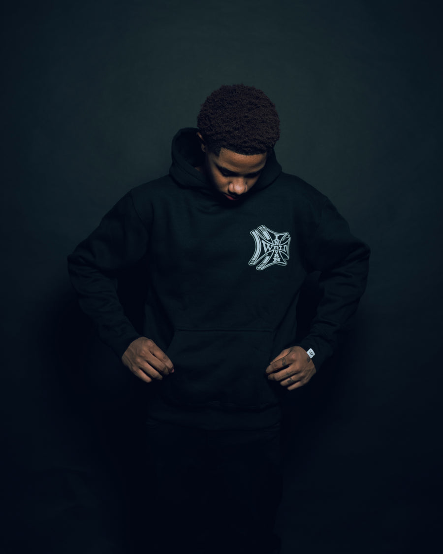 “Sponsor” Hoodie (Black/White)